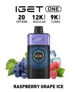 IGET ONE Vape 12000 PUFFS RASPBERRY GRAPE ICE