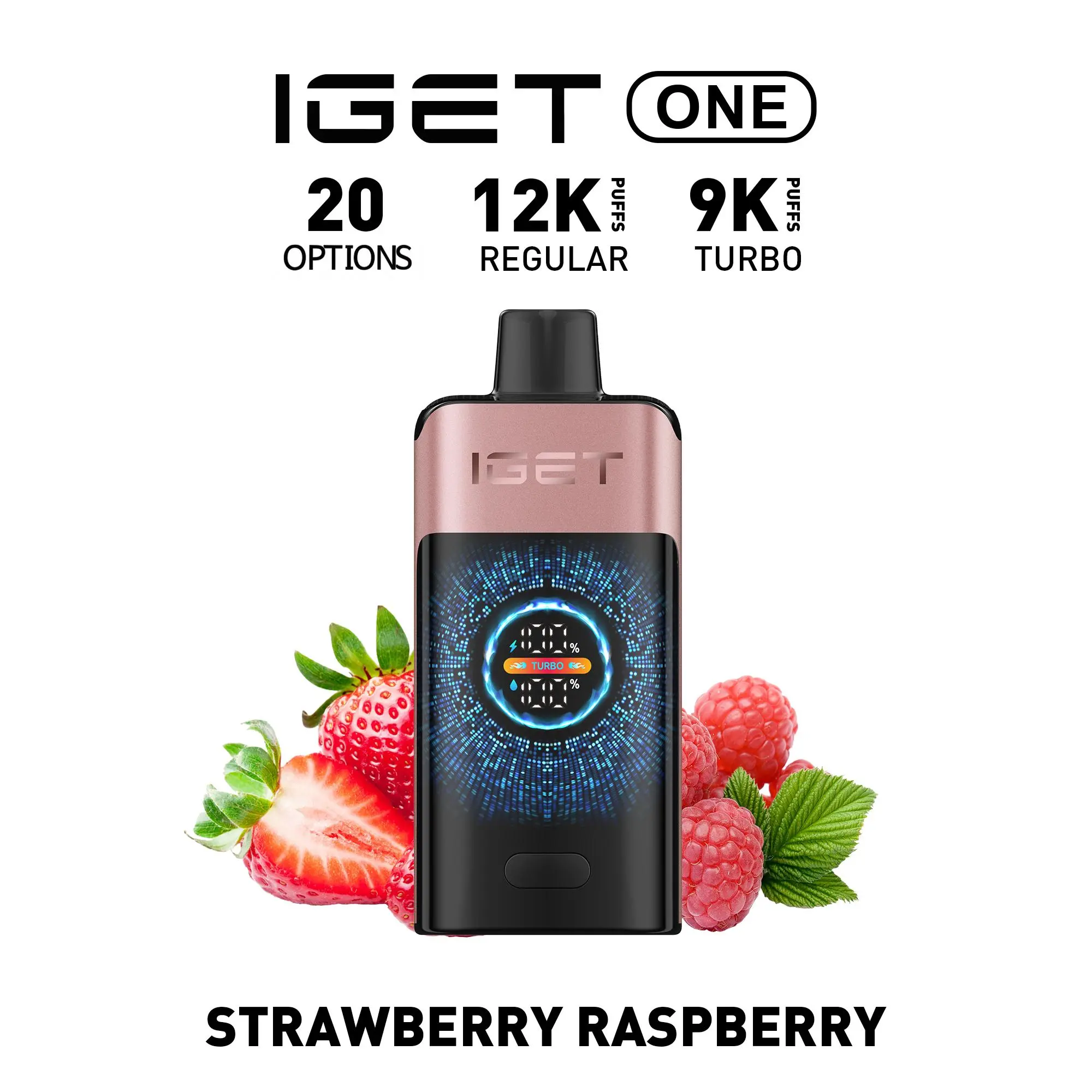 IGET ONE Vape 12000 PUFFS STRAWBERRY RASPBERRY